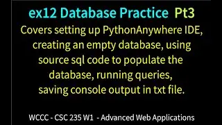 ex12 Database Practice  Pt3