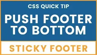 Pure CSS Sticky Footer with CSS3 Flexbox - Push Footer at Bottom of Page When Content is Less