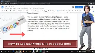 How to add signature line in google docs | Google docs signature line