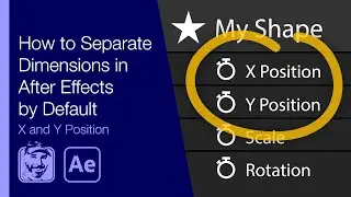 How to Separate Dimensions in After Effects by Default (X and Y Position)