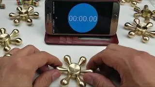 6 Minute Brass Fidget Spinner Spin- The Best Hand Spinner!!!!!!!!!!