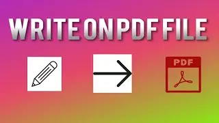 How to write on pdf file.