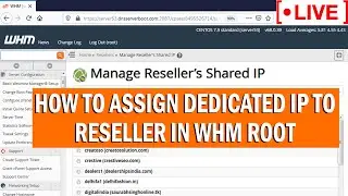 [🔴LIVE] How to assign dedicated IP address to a Reseller in WHM root?