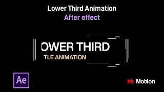 Lower third animation | Title Animation | After effect tutorial | Motion graphics in after effect