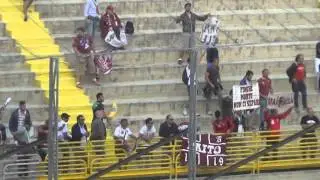 Stadio Zaccheria, l'ingresso dei salernitani e la risposta degli ultras rossoneri