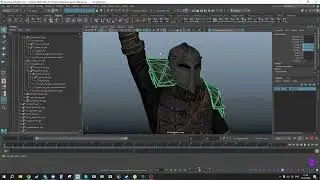 Риг наплечника в Майе / Rigging a spaulder in Maya