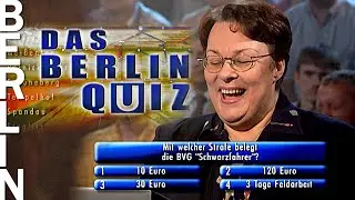 "Mit welcher Strafe belegt die BVG 'Schwarzfahrer'?" | Das Berlin Quiz (2002) | Folge 17/45