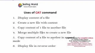 Unix / Linux for Testers : Different uses of CAT command