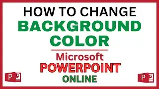 How To Change The Background Color Of A Slide In Microsoft PowerPoint | Online Version | *2024