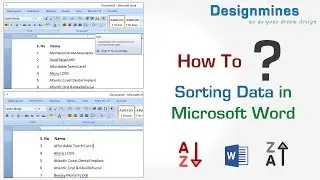 How to Sort Data in Word