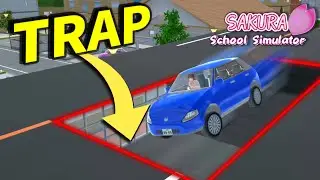 Made a pitfall trap in the road | Sakura School Simulator