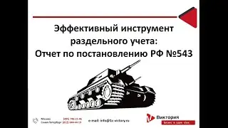 Эффективный инструмент раздельного учета: Отчет по постановлению РФ №543.