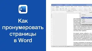 Как пронумеровать страницы в Word