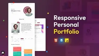 Make a responsive personal portoflio with HTML, CSS and JS [ With source code ]