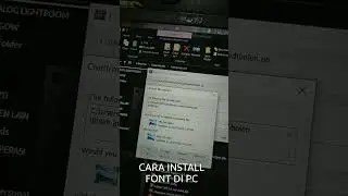 Cara install font di pc