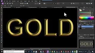 Affinity Photo 3D Metallic  Gold Text Effect Tutorial