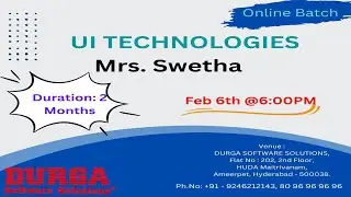 UI TECHNOLOGIES Online Training @ DURGASOFT