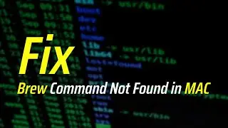 Fix Brew command not found in mac