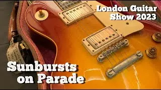 Sunburst Les Pauls (a.k.a 'Bursts') at the London Guitar Show, 2023