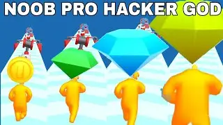 NOOB VS PRO VS HACKER VS GOD in Coin Head Run