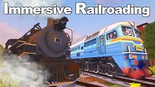 Обзор мода Immersive Railroading//ЛУЧШИЙ МОД НА ПОЕЗДА