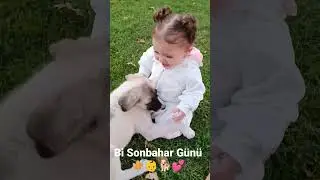 Alya ve Asya Bi sonbahar günü 🍁👶🐕💕