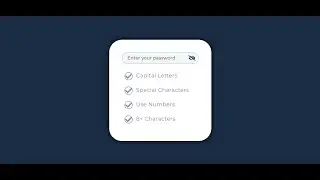 Beautiful Password Validation Design With React JS