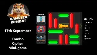 Hamster Kombat today, 17th of September, Puzzle, Combo, Cipher