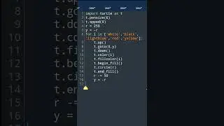 Python turtle graphic design 🐢 | coding status 😍😜 #shorts #programming  #turtle #python