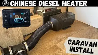 Chinese Diesel Air Heater DIY install to our Off Grid Caravan! #vanlife