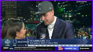 New #Colts DL Laiatu Latu interview at the 2024 NFL Draft #NFL