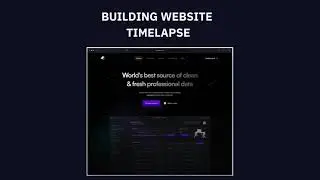 Coding Timelapse. Website building