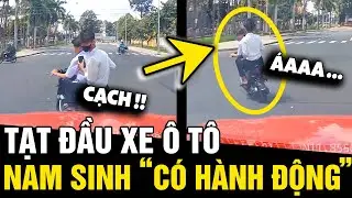 Lái xe TẠT ĐẦU Ô TÔ rồi bỏ chạy, nam sinh gây BỨC XÚC và hành động người NGỒI SAU | Tin Nhanh 3 Phút