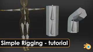 Simple Rig tutorial in Blender - Bone Tutorial - Blender Eevee