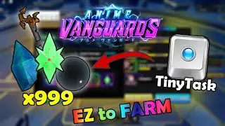 EASIEST Way to Level Up Quickly and Farm Materials with TinyTask in Anime Vanguards Roblox!