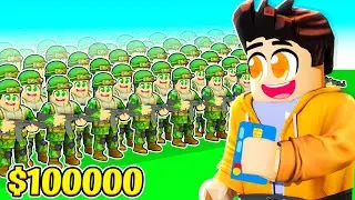 Spending $1,00,000 For STRONGEST ARMY In ROBLOX