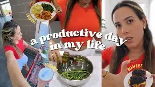 PRODUCTIVE SUMMER DAY IN MY LIFE | grocery shopping, healthy meal prep, running errands!