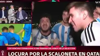 Hinchada Argentina vs. Francia (Qatar 2022) Escuchen, corran la bola