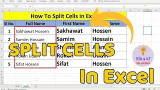 How to Split cells in excel | Easy Method |