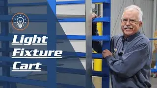 Light Fixture Carts carry commercial light fixtures to point installation | Material Handling Minute