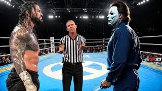 WWE 2K23 - Roman Reigns vs Michael Myers | Iron Man Match 2024 | WWE Aug 30, 2024