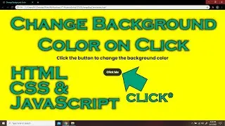 Change Background Color On Click using HTML, CSS & JavaScript | PRO Dev