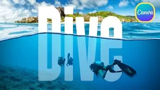 How to Design Underwater Text Composition in Canva  | Canva Easy Step-by-Step Tutorial