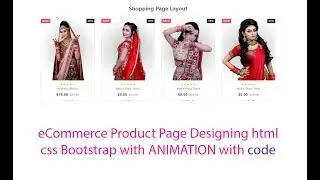 eCommerce Product Page Designing html css Bootstrap with ANIMATION with code