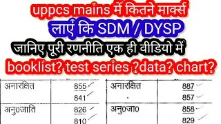 uppcs mains booklist🔥# uppcs mains cut off 2024।uppcs2024में कितने नंबर लाने पर sdm dysp मिलेगा|🔥🔥