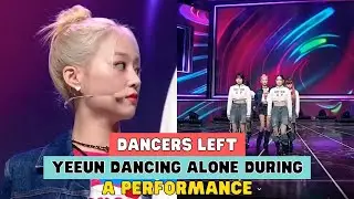 DANCERS LEFT YEEUN DANCING ALONE DURING A PERFORMANCE