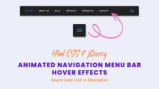 Navigation Bar Hover Animation Effects Using HTML and CSS