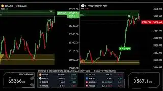 🔘 BITCOIN  and ETH  DUAL EDUCATIONAL CHART ( Recorded footage from our existing Live stream )