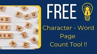 Free Character - Word  -  Page Count Tool