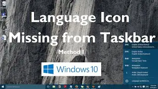 Fix: Language icon missing in Windows 10 Taskbar [Method 1]